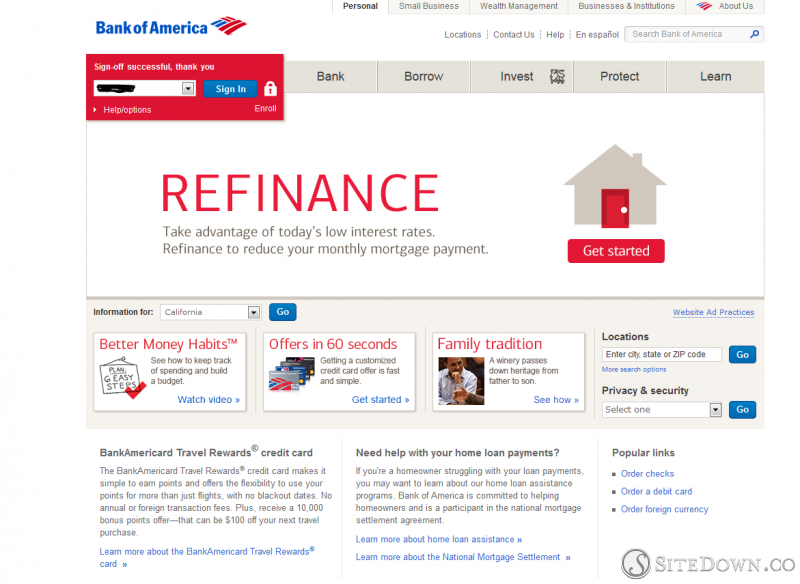 bank of america secured official site